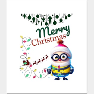 merry christmas with minions Posters and Art